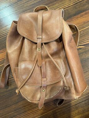 Madewell Leather Drawstring Backpack
